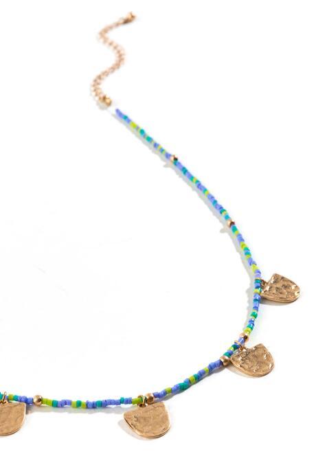 Francesca's Jade Beaded Choker - Turquoise