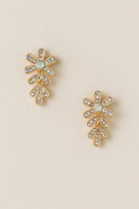 Francesca's Caroline Flower Chandelier Earring - Gold