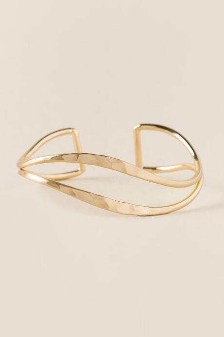 Francesca's Cece Hammered Cuff - Gold