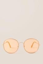 Francescas Erin Round Sunglasses In Orange - Orange