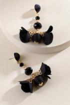 Francesca's Fiona Delicate Flower Earrings - Black