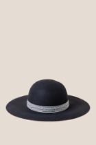 Francesca's Shaylah Black Floppy Hat - Black