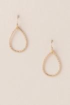 Francesca's Ailene Textured Teardrop Earring - Gold