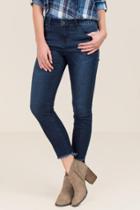 Harper Inverted Step Hem Jeans - Dark