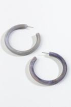Francesca's Kendra Marble Hoops - Gray
