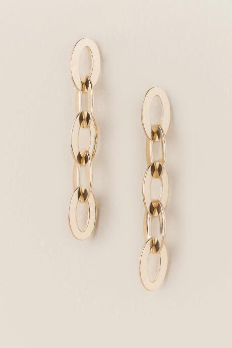 Francesca's Oriana Link Chain Drop Earring - Gold