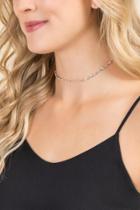 Francesca Inchess Lilith Crystal Linked Choker - Rose/gold