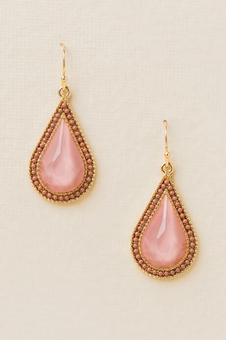 Francesca Inchess Adrienna Teardrop Earrings - Mauve