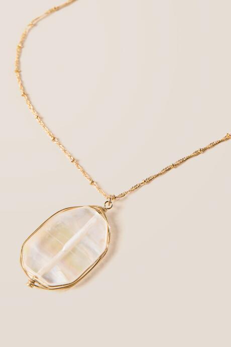 Francesca Inchess Naunet Iridescent Stone Pendant - Iridescent