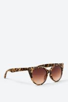 Francesca's Leopard Print Cat Eye Sunglasses - Leopard