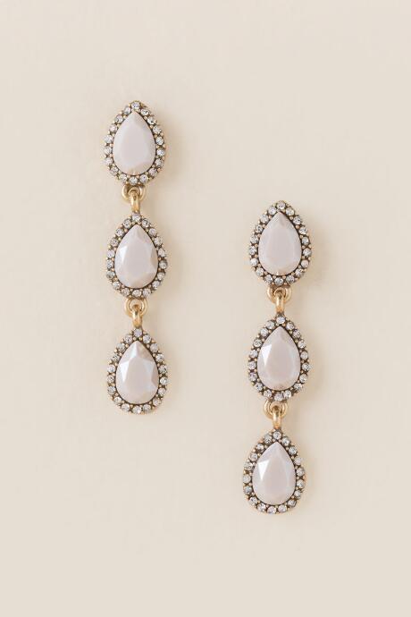 Francesca's Nikki Drop Earring In Gray - Gray