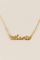 Francesca's Atlanta Script Necklace In Gold - Gold
