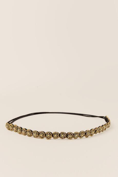 Francesca's Yasemine Embellished Headband - Gold