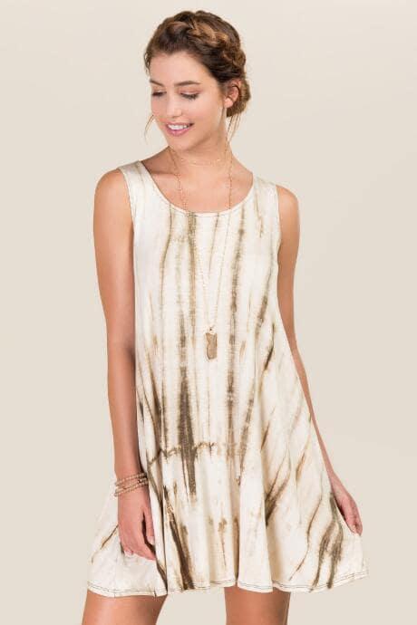 Alya Nicole Tie Dye Tank Knit Dress - Dark Olive