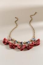 Francesca's Cassidy Tasseled Circle Statement Necklace In Multi - Multi