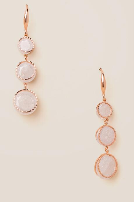 Francesca's Cylas Circle Linear Earring - White