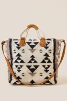 Francesca's Eva Herringbone Weekender Bag - Taupe