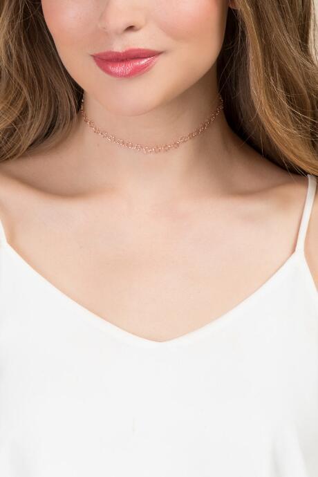 Francesca Inchess Stella Metal Star Rose Gold Choker - Rose/gold