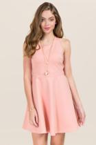 Francesca's Janelle Cross Back Dress - Mauve