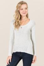 Blue Rain Selah Elbow Patch Pullover Sweater - Ivory