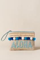 Francesca's Aloha Pom Wristlet Clutch - Natural