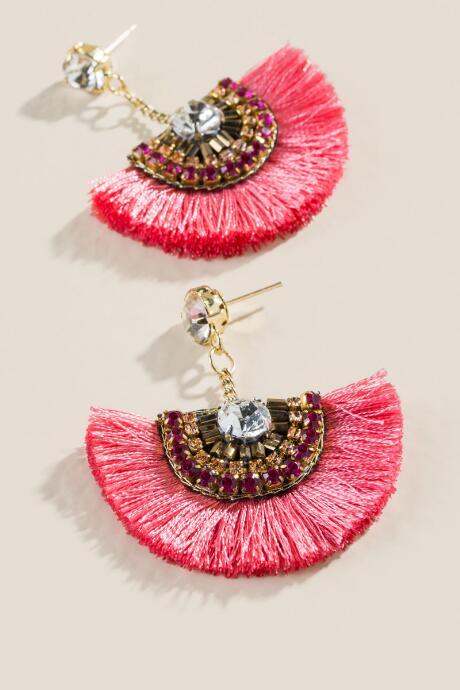Francesca's Naomi Statement Earring - Pink