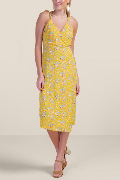 Dee Elle Melissa Floral Ruffle Midi Dress - Sunshine