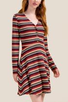 Francesca's Morgan Button Front Dress - Cinnamon