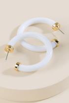 Francesca's Kiley Medium Tube Hoops - White
