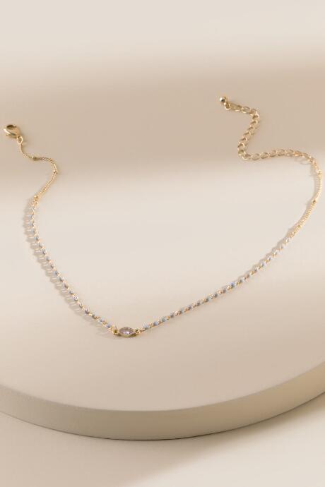 Francesca's Tessa Marquis Charm Choker - Light Blue