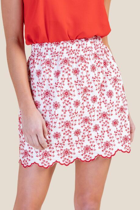 Francesca Inchess Zoey Colored Eyelet Skirt - Ivory