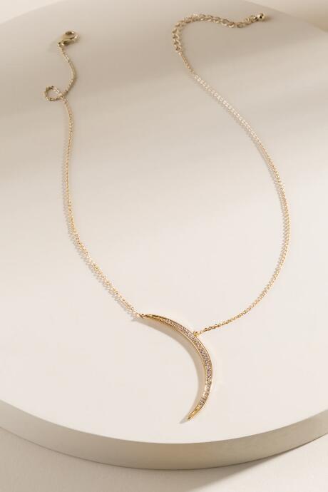Francesca's Talia Crescent Moon Necklace - Gold