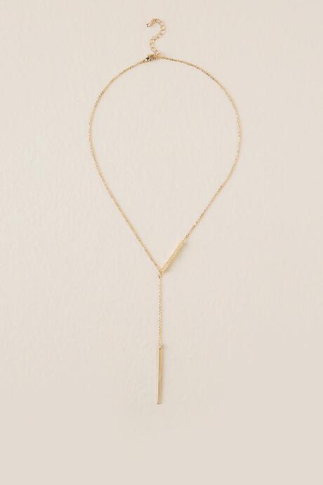 Francesca's Moriah Delicate Bars Y-necklace - Gold