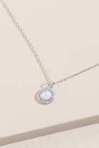 Francesca's Reah Sterling Mother Of Pearl Pendant Necklace - Iridescent