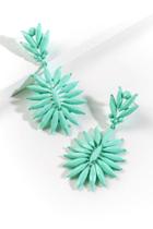 Francesca's Patrice Statement Drop Earrings - Mint