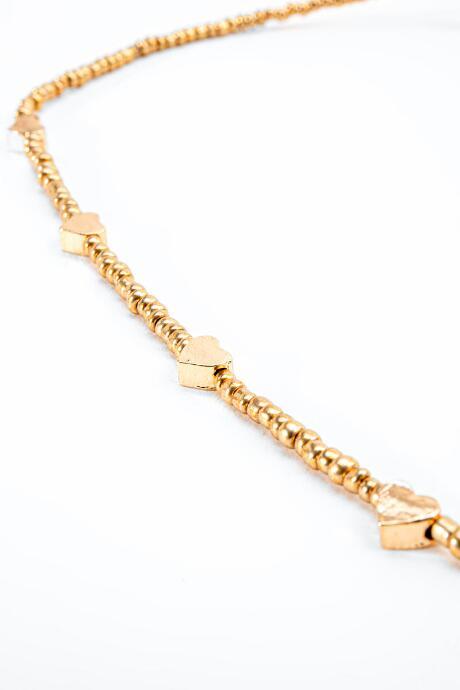 Francesca's Cora Beaded Heart Choker - Gold