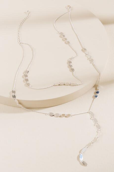 Francesca's Mallory Link Chain Y Necklace - Silver