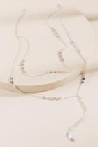 Francesca's Mallory Link Chain Y Necklace - Silver