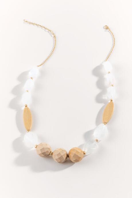 Francesca's Nan Mixed Beads Necklace - Natural