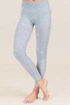 Francesca's Erika Waffle Texture Legging - Heather Gray