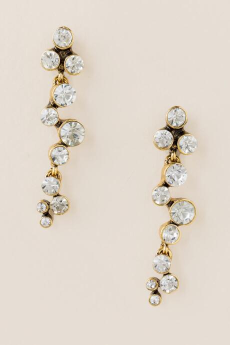 Francesca's Danae Cubic Zirconia Linear Earring - Crystal