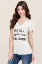 Miami Cat Mom Halter Graphic Tee - Heather Oat