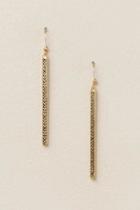 Francesca's Ellison Engraved Bar Earrings - Gold