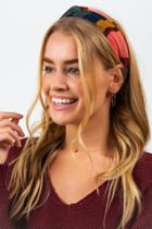 Francesca's Octavia Crinkle Multi Color Headband - Teal