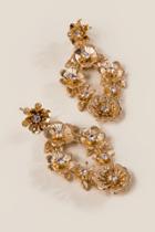 Francesca's Patunia 3d Floral Earrings - Gold