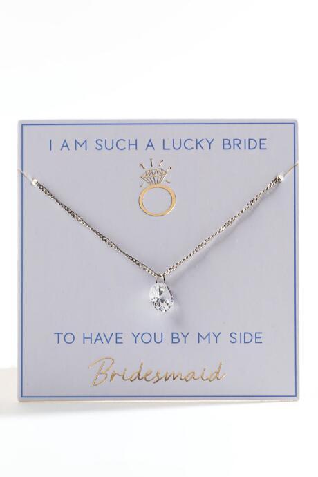 Francesca's Lucky Bridesmaid Necklace - Silver