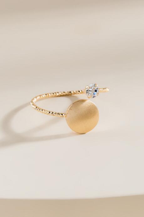 Francesca's Lillie Adjustable Cz Ring - Gold