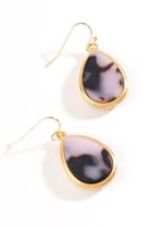 Francesca's Dalia Milky Tort Drop Earrings - Tortoise
