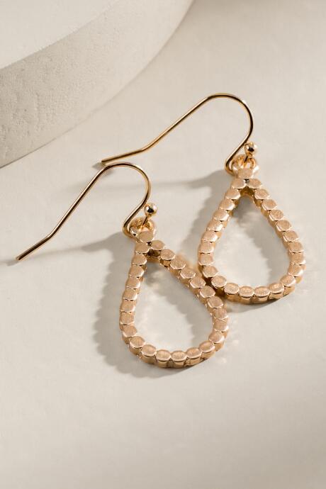 Francesca's Farrah Open Teardrop Earrings - Gold