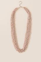 Francesca's Gemma Thread Seed Bead Necklace In Blush - Blush